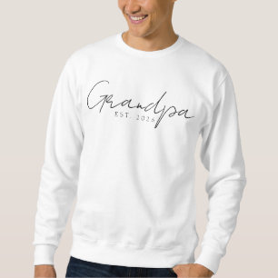Gemütlicher Opa EST Jahr Klassisches Familien-Scri Sweatshirt