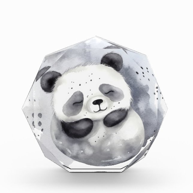 Gemütlicher Panda Fotoblock (Vorderseite)