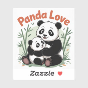 Gemütlicher Panda zurück zur Schule Aufkleber