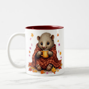 Gemütlicher Pangolin-Becher - Pangolin in Decke Ka Zweifarbige Tasse