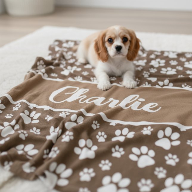 Gemütlicher Pfosten Personalisierter Dogendecke dr Fleecedecke (Dog Name Blanket - Personalized cozy pet blanket)