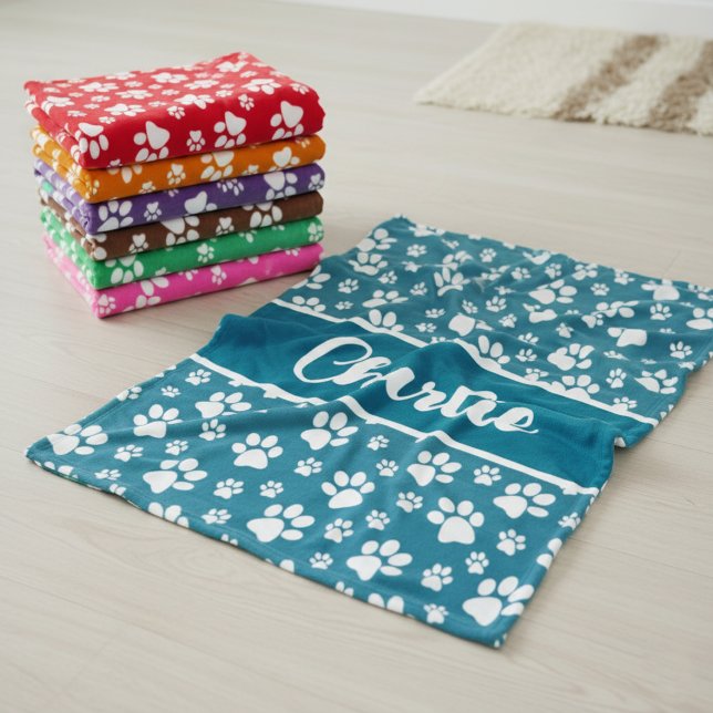 Gemütlicher Pfosten Personalisierter Dogendecke dr Fleecedecke (Colorful custom dog blankets - minky and cozy)