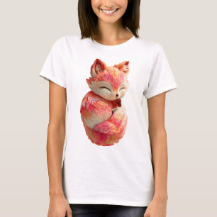 Gemütlicher Rosa-Sonnenuntergang-Fuchs-Geist-Fraue T-Shirt