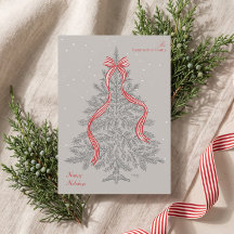 Gemütlicher Rustikaler Weihnachtsbaum-Streifen Rot
