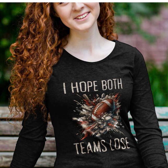 Gemütlicher Sarkastischer Ich Hoffe, Beide Teams V Tri-Blend Shirt (Von Creator hochgeladen)