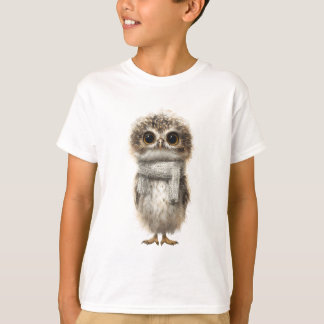 Gemütlicher Schal Baby Eule Kinder T-Shirt