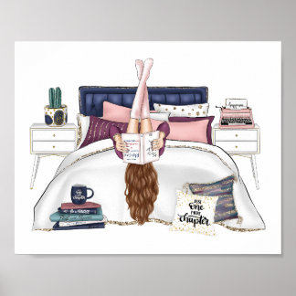 Gemütlicher Schlafzimmervorraum Reading Scene Artw Poster