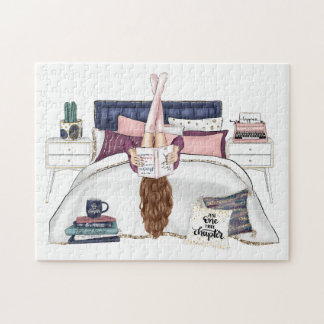 Gemütlicher Schlafzimmervorraum Reading Scene Artw Puzzle