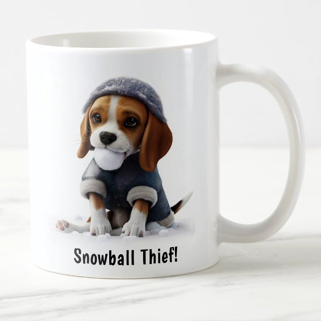 Gemütlicher Schneetag für gemütliche Beagles Kaffeetasse (Von Creator hochgeladen)