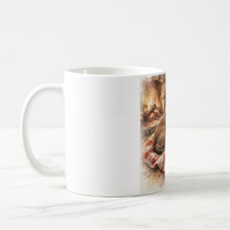 Gemütlicher Senior-Dachshund-Wasserfarben-Becher Kaffeetasse
