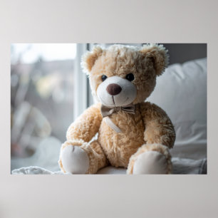 Gemütlicher Sitzender Teddybär Poster