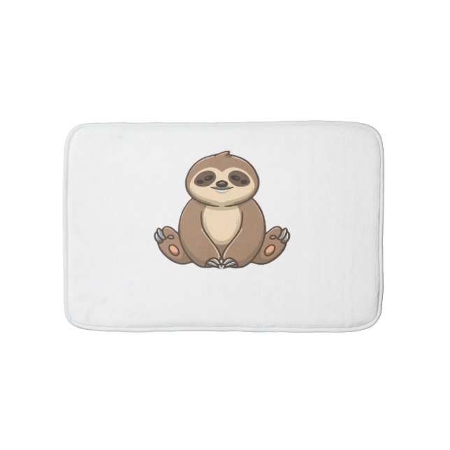 Gemütlicher Sloth Classic T - Shirt Badematte (Vorderseite)