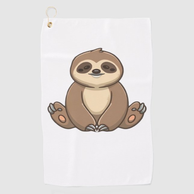Gemütlicher Sloth Classic T - Shirt Golfhandtuch (Vorderseite)