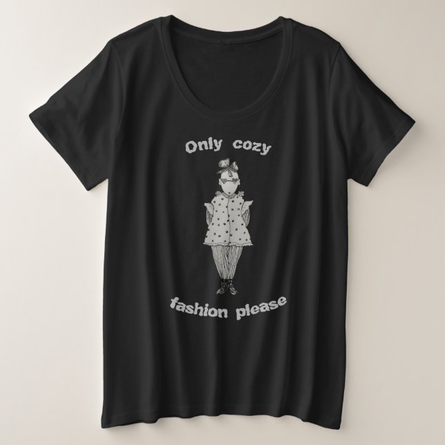 Gemütlicher Stil Große Größe T-Shirt (Design vorne)