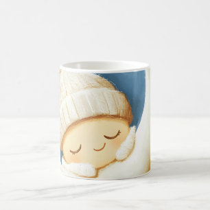 Gemütlicher Strick Nickerchen Cresent Moon Kaffeetasse