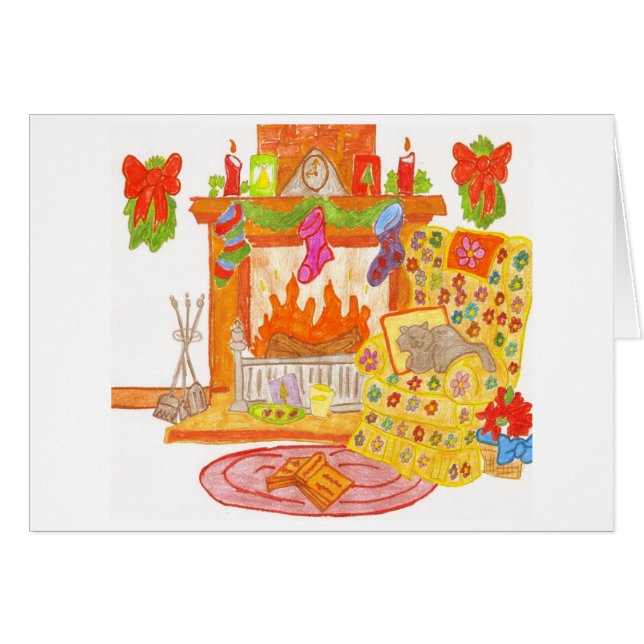 gemütlicher Stuhl des Kamins (Vorderseite (Horizontal))