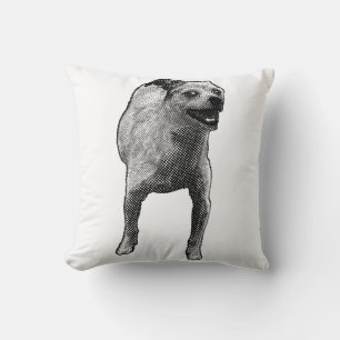 Gemütlicher Stuhl, freundliches Pup Kissen