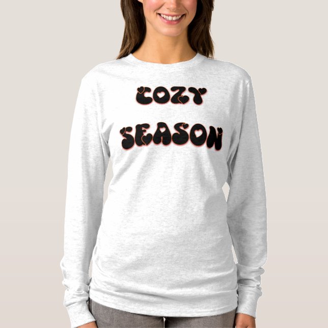 Gemütlicher T - Shirt in der Saison lang schläfche (Vorderseite)