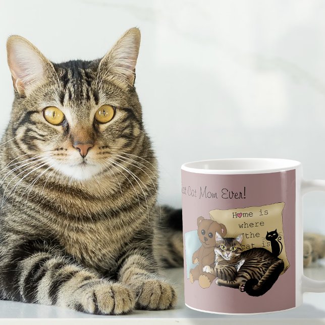 Gemütlicher Tabby Pink Muttertag Kaffeetasse (Von Creator hochgeladen)