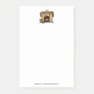 Gemütlicher Viktorianischer Kamin Weihnachten Post-it Klebezettel