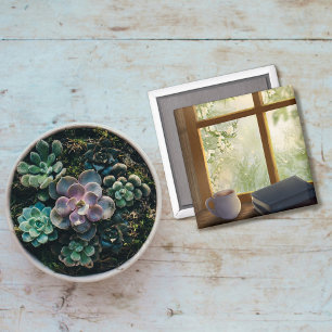 Gemütlicher Vintage-Fenstermagnet Magnet