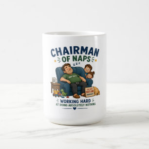 Gemütlicher Vorsitzender-der-Nickerchen Humor Desi Kaffeetasse