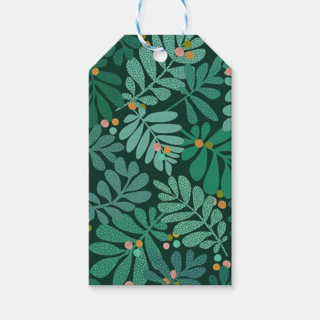 Gemütlicher Wald Geschenkanhänger (Vorderseite)