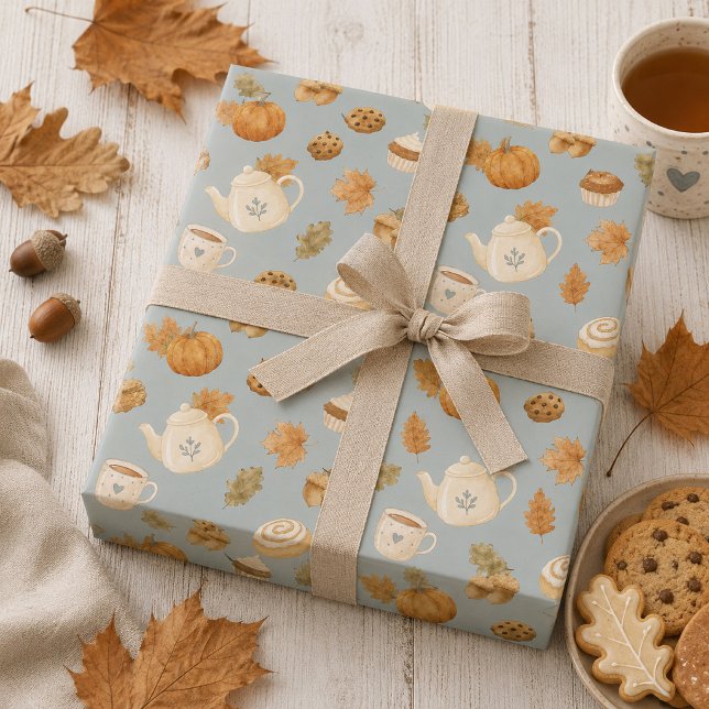 Gemütlicher warmer Herbst Geschenkpapier (Von Creator hochgeladen)