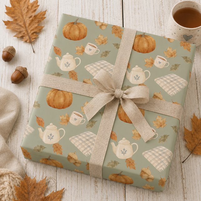 Gemütlicher warmer Herbst Geschenkpapier (Von Creator hochgeladen)