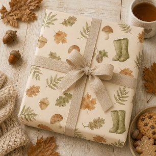 Gemütlicher warmer Herbst Geschenkpapier