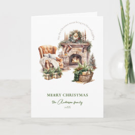 Gemütlicher Weihnachts-Foto Feiertagskarte