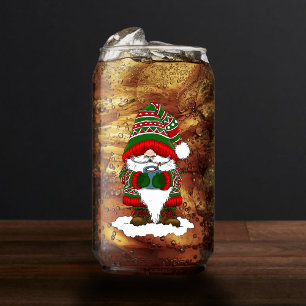Gemütlicher Weihnachts-Gnom Rot Grün Winter Niedli Dosenglas