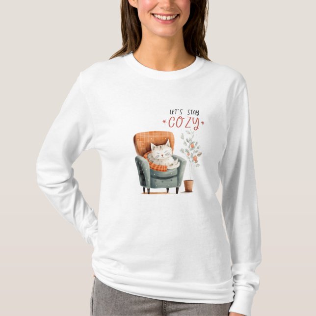 Gemütlicher Weihnachts-Grafik-T - Shirt (Vorderseite)