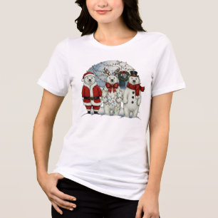 Gemütlicher Weihnachtsbär Tri-Blend Shirt