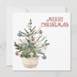 Gemütlicher Weihnachtsbaum Feiertagskarte