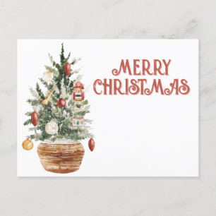 Gemütlicher Weihnachtsbaum Feiertagspostkarte