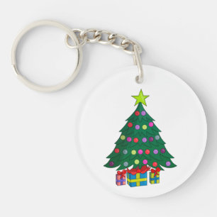 Gemütlicher Weihnachtsbaum Schlüsselanhänger