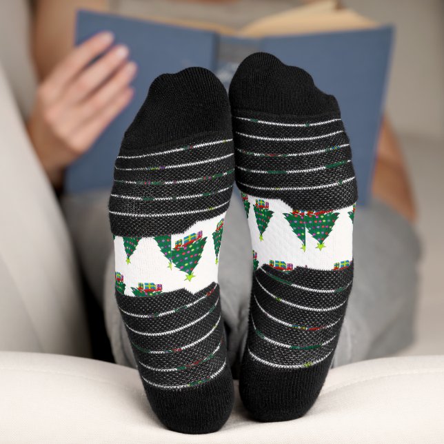 Gemütlicher Weihnachtsbaum Socken (Unterseite)