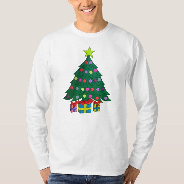 Gemütlicher Weihnachtsbaum T-Shirt (Vorderseite)