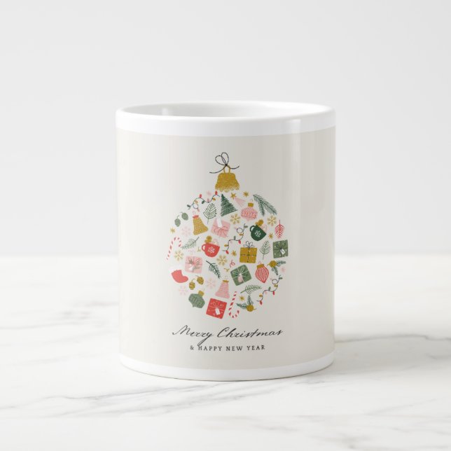 Gemütlicher Weihnachtsbecher  Jumbo-Tasse (Vorderseite)