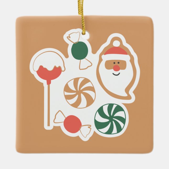 Gemütlicher Weihnachtsgeschmack Keramikornament (Vorderseite)