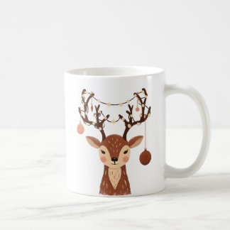 Gemütlicher Weihnachtshirsch mit Ornamenten und Li Kaffeetasse