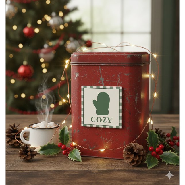 Gemütlicher Weihnachtsmagnet mit Handschuh in rust Magnet (Von Creator hochgeladen)
