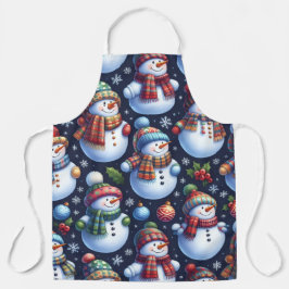 Gemütlicher Weihnachtsmann im Schnee Schürze