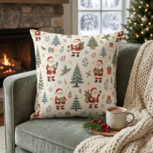 Gemütlicher Weihnachtsmann und botanische Bäume We
