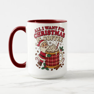 Gemütlicher Weihnachtsmann-Weihnachtskaffeemoment Tasse