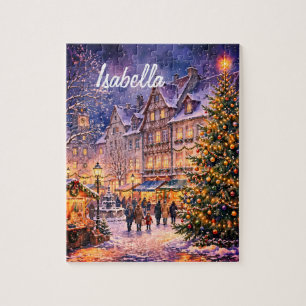 Gemütlicher Weihnachtsmarkt - Personalisiertes Puz Puzzle