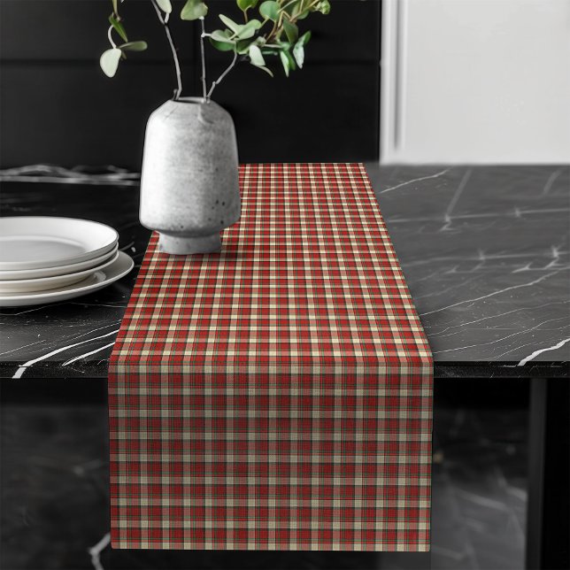 Gemütlicher Weihnachtstisch-Runner im Karierten De Großer Tischläufer (Cozy Christmas Table Runner in Plaid Design)