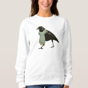 Gemütlicher Winter Crow Black Bird Warm Scarf Nied Sweatshirt