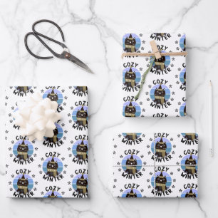 Gemütlicher Winter, Niedliche Eule Geschenkpapier Set